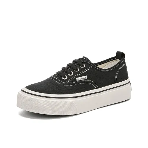 La Chapelle Low-Top Canvas Shoes Black Women's