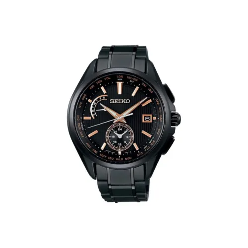 SEIKO Brightz Collection Солнечный кварцевый механизм титановый сплав ремешок часы 43,2 мм мужские черный циферблат