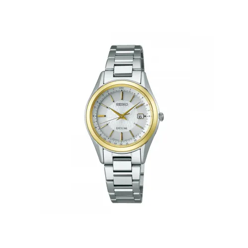 SEIKO Exceline Collection Солнечный кварцевый механизм механизм из титанового сплава ремешок 28,3 мм женские часы серый циферблат