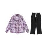 Комплект одежды (Фиолетовая рубашка + черные штаны)