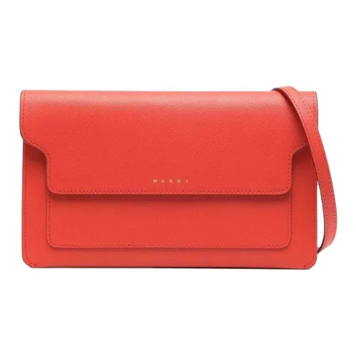 MARNI Основная часть Телячья кожа Сумки через плечо Женские Красный