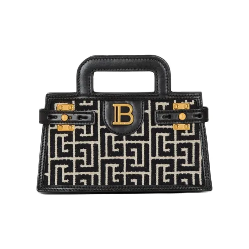 BALMAIN B Buzz Хлопок Сумка Маленькая Женская Черная