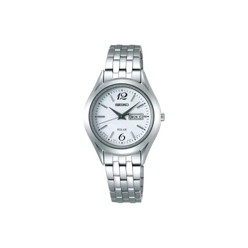 SEIKO SELECTION Солнечный кварцевый механизм нержавеющая сталь ремешок 29,3 мм женские часы белый циферблат