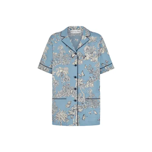 DIOR DIORIVIERA SS25 Рубашка Женская Небесно-Синий