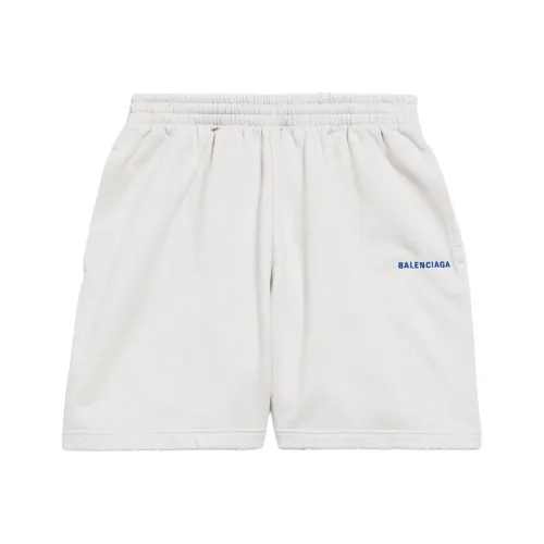 Balenciaga White Blue Men's Casual Shorts