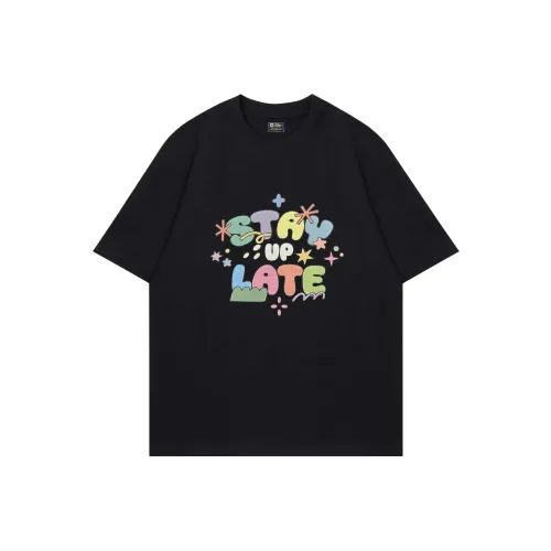 STAY UP LATE T-Shirt Унисекс Черный