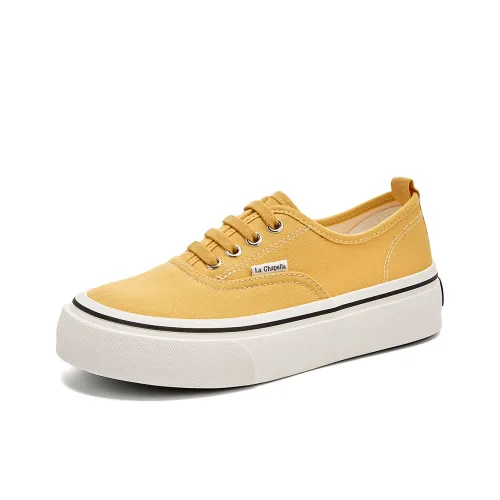 La Chapelle Low-Top Canvas Shoes Yellow Women's