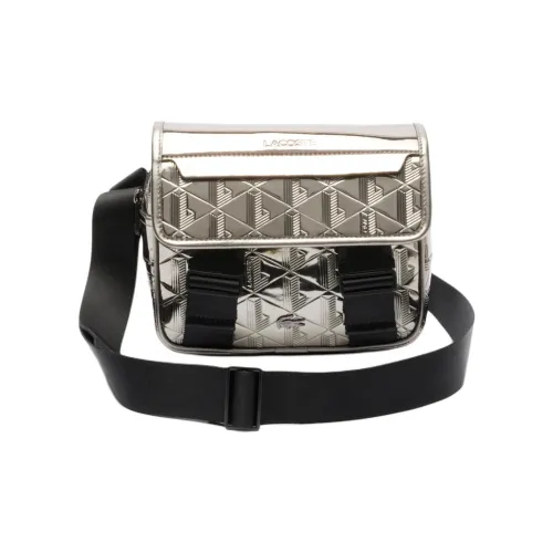 LACOSTE Полиуретан Курьерская Сумка Сумка через плечо Сумка на плечо Унисекс Серебряный