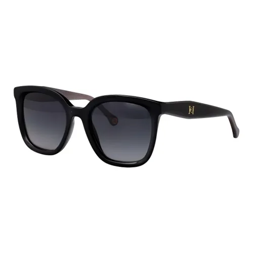 CarolinaHerrera. Ацетатный квадратный солнцезащитные очки женские черные