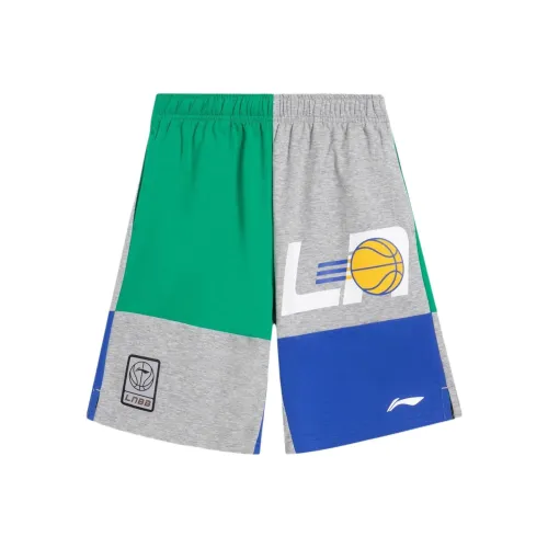 LINING YOUNG Flowers Серый, SEASIDE Синий, Зеленый Перечно-зеленый Kids Short