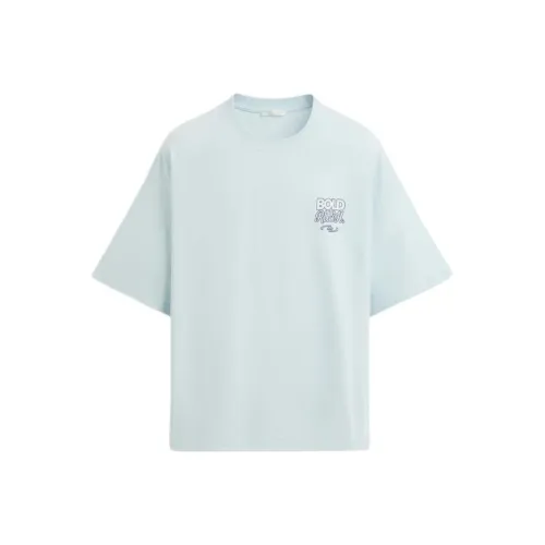 ZARA Небесно-голубой Мужские T-рубашки