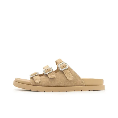 FED Тихий Slip Resistant Abrasion Resistant Амортизация Слипоны Женские Абрикос