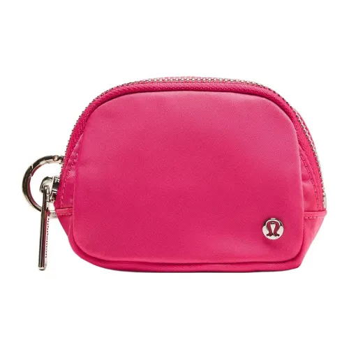 lululemon Everywhere Нейлон Монета Кошелек Нано Унисекс Малиновый Красный