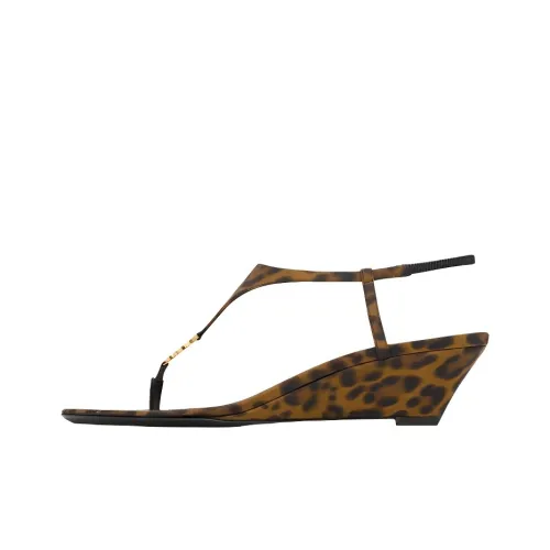 SAINT LAURENT CASSANDRA One Ремень Сандалии 4CM Женские Коричневый