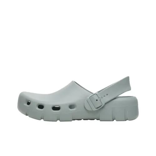 Birkenstock Birki Flow Сабо Унисекс Серый Зеленый Стандартный Свободный крой