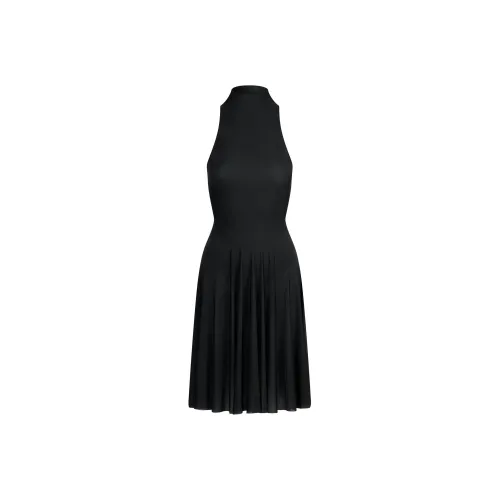 SKIMS SS25 MILKY Прозрачный Высокий вырез Платье-миди Без рукавов Женское