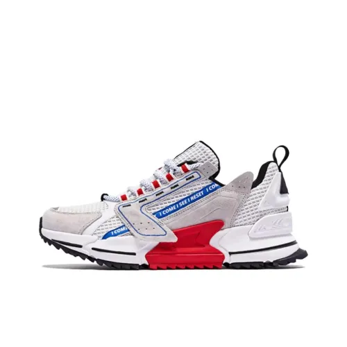 QIAODAN Покрытие Износостойкое Легкий Дышащий Противоскользящий Низкий Топ Повседневный Мужской Серый Белый