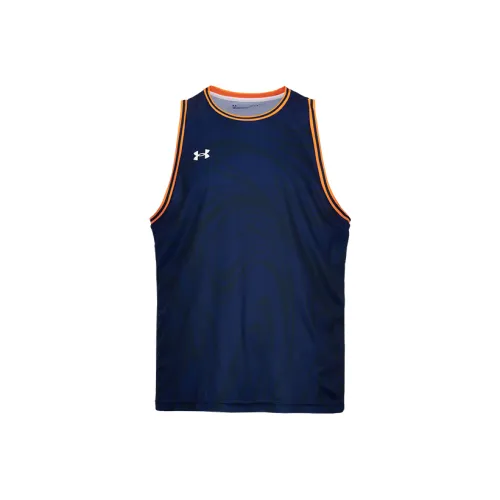 Under Armour Баскетбольная Джерси Мужская Темно-синий Оранжевый Edge