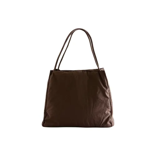 ZARA Полиамид Тоут Сумка Сумка для покупок Сумка на плечо Стандартная Женская Коричневая