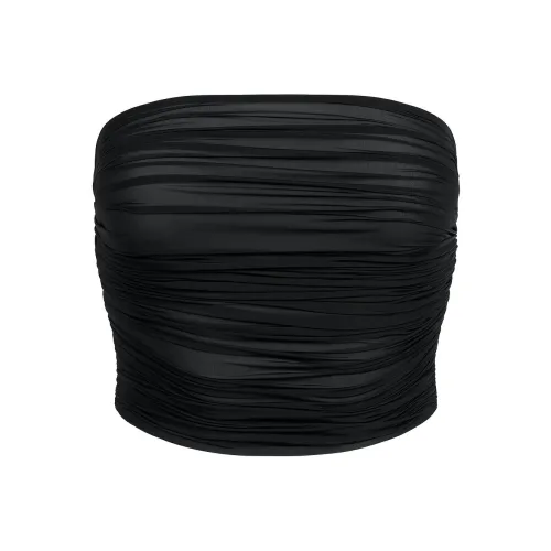 SKIMS SS25 MILKY Прозрачный Укороченный TUBE Топ Без бретелей Топ Женский