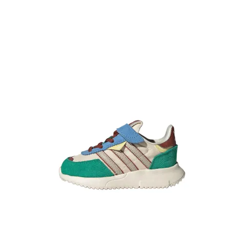 Adidas Originals Retropy F2 Slip-resistant Abrasion-resistant Низкий топ Обувь для малышей Бежево-зеленый Infant And Toddler