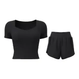 [Комплект с коротким рукавом] Звездообразующий черный + Звездообразующий черный