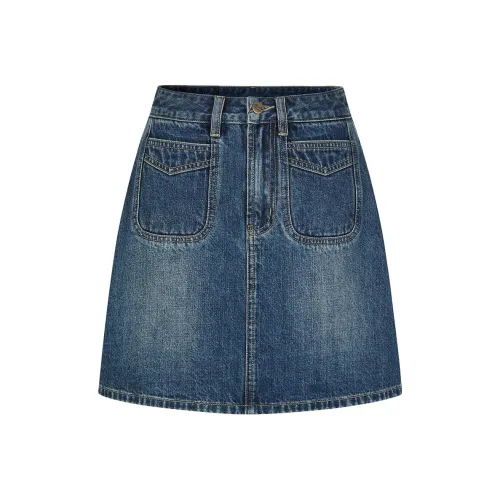 JZ. ANNAKRO Темно-синие женские джинсовые короткие юбки