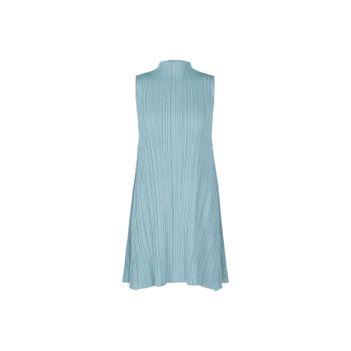PLEATS PLEASE ISSEY MIYAKE Без рукавов Платье Женское Синий Серый