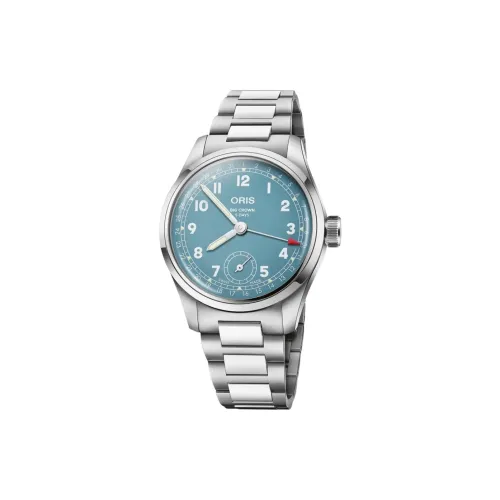 Oris Aviation Collection Механический ручной завод унисекс часы 38 мм синий циферблат корпус из нержавеющей стали