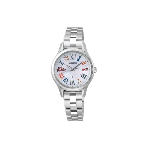 SEIKO Lukia Кварцевый механизм нержавеющая сталь ремешок 27,5 мм женские часы цвет циферблата жемчужная раковина