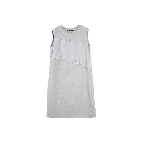 ELLE Светло-серые Женские Платья без рукавов