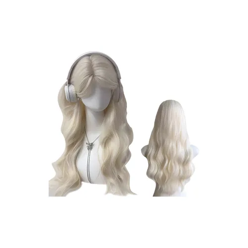 YOSEE Натуральный Full Head Cover Style Eight Персонаж Liu Sea Ripples Белый золотой Перука