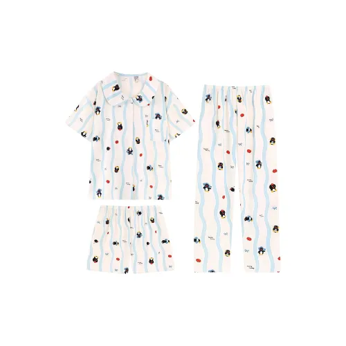 QIAOYUN Пингвин Женские Пижамные Комплекты