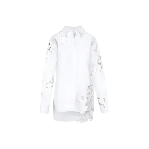 Oscar De La Renta SS24 Рубашка Женская Молочно-белая