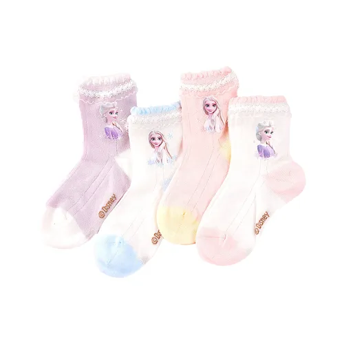 Disney SS25 Носки 4 пачки для детей в возрасте 3-7 лет