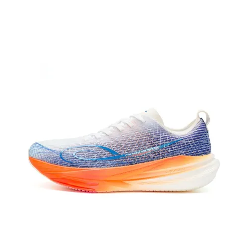 QIAODAN Амортизация и Дышащий Низкий Топ Тест физической подготовленности Экзамен физической подготовленности Беговые кроссовки для гонок Мужской Белый и Синий