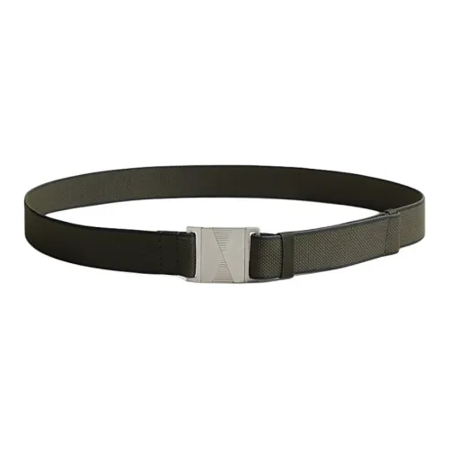HERMES Нержавеющая сталь Кожаные ремни Мужской Зеленый Ширина 3 см