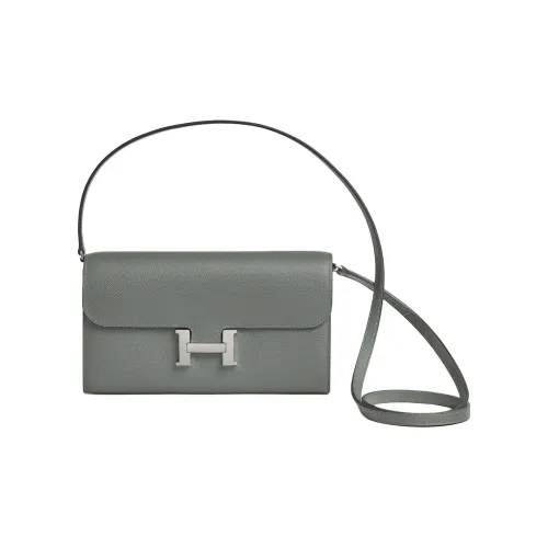 HERMES Constance To Go Evercolor Телячья кожа Сумка через плечо Женская 63 Vert Amande Абрикосовый зеленый