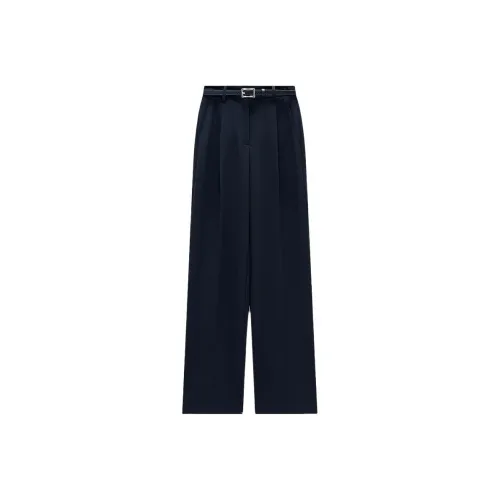 INSUN Темно-синие женские костюмные брюки