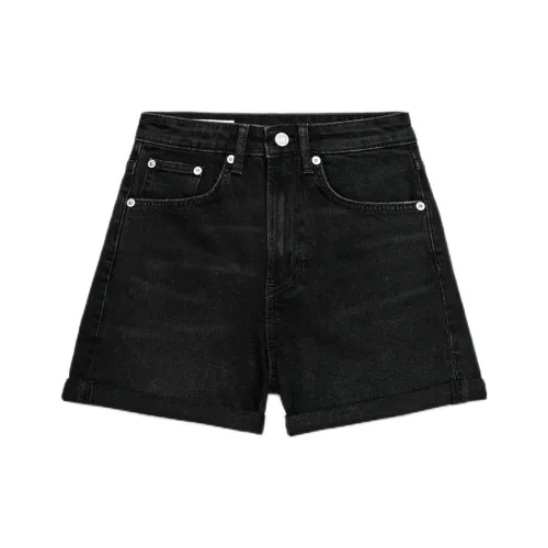 ZARA Trf Черные Женские Джинсовые Шорты