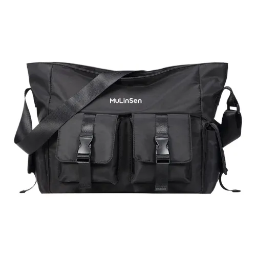 Mulinsen Полиэстер Оксфорд Сумка через плечо Унисекс Черная