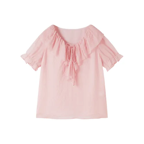 XIANGYING Шифон Рубашка Женская