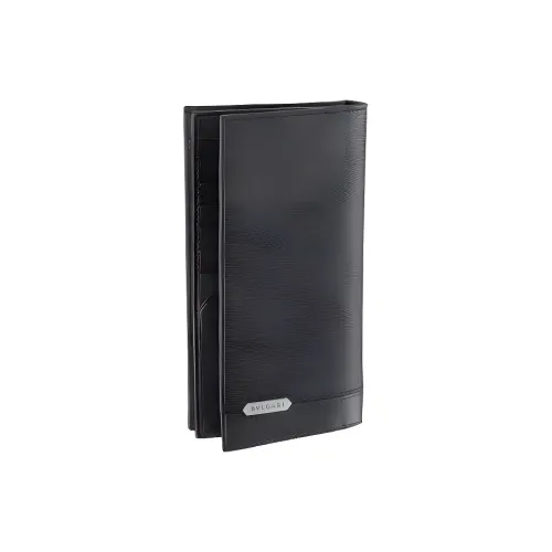 BVLGARI Кошелек из телячьей кожи мужской черный