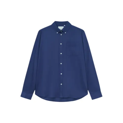 LES DEUX Павлин Синий Мужская Рубашка