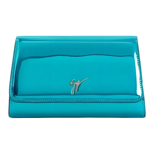 Giuseppe Zanotti GZ Синтетический материал Одно плечо Через плечо Клатч Мини Женский Светло-синий