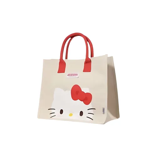 Miniso Sanrio Hello Kitty Ткань Сумка-тоут Стандартная Женская Белая Розовая