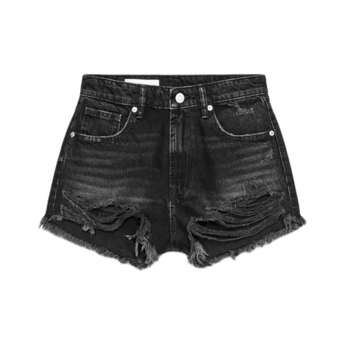 ZARA Черные Женские Джинсовые Шорты