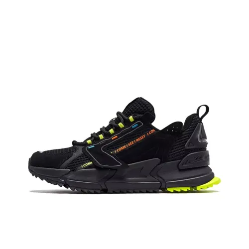 QIAODAN Покрытие Износостойкое Легкий Дышащий Противоскользящий Низкий Топ Повседневный Мужской Черный