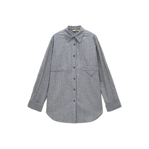 INSUN Винтажные синие женские рубашки