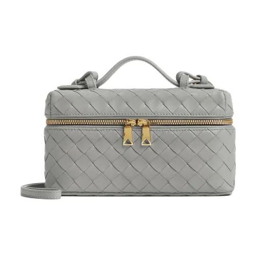 Bottega Veneta Intrecciato Коровья кожа Сумка Женская Серебряная Серый